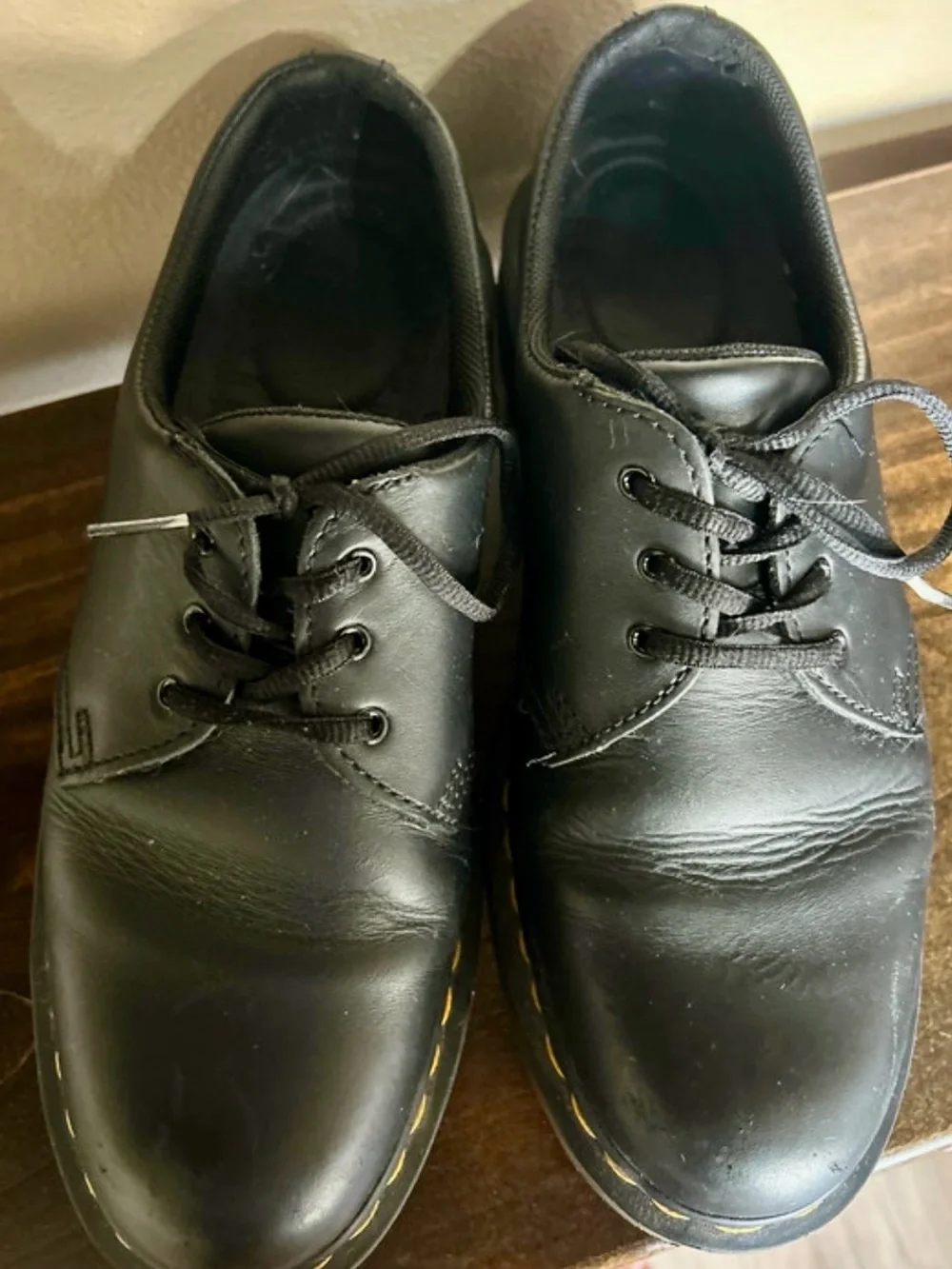 Doc Dr. Martens Men’s Safety Black Leather Shoes 11